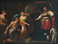 Anonym, 18. Jh.: Das Urteil des Salomon, Öl auf Leinwand, 93 x 120,5 cm