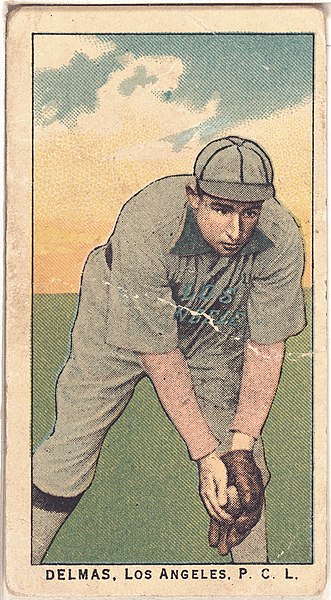 File:Delmas, Los Angeles Team, baseball card portrait LCCN2008676990.jpg