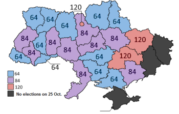 The number of deputies elected to regional councils varies by population; the lowest is 64, while the highest is 120. Deput2015 1 Eng. version.PNG