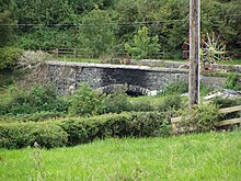 A disused railway bridge in Hamiltonsbawn with evidence of soot from the steam trains as used by the GNR (I). Disused Railway Bridge - geograph.org.uk - 547221.jpg