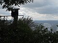 Tourists enjoying the view of the Drachenfels facing south