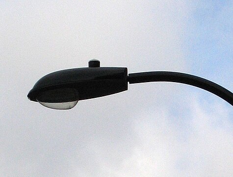 This drop-lens cobra luminaire allows light to escape sideways and upwards, where it may cause problems.