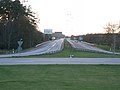 Swedish motorway E4.04 at its endpoint