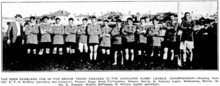 Kenealy in the Eden Ramblers side on 11 May 1912. He is 8th from the left. Eden Ramblers 1912.png