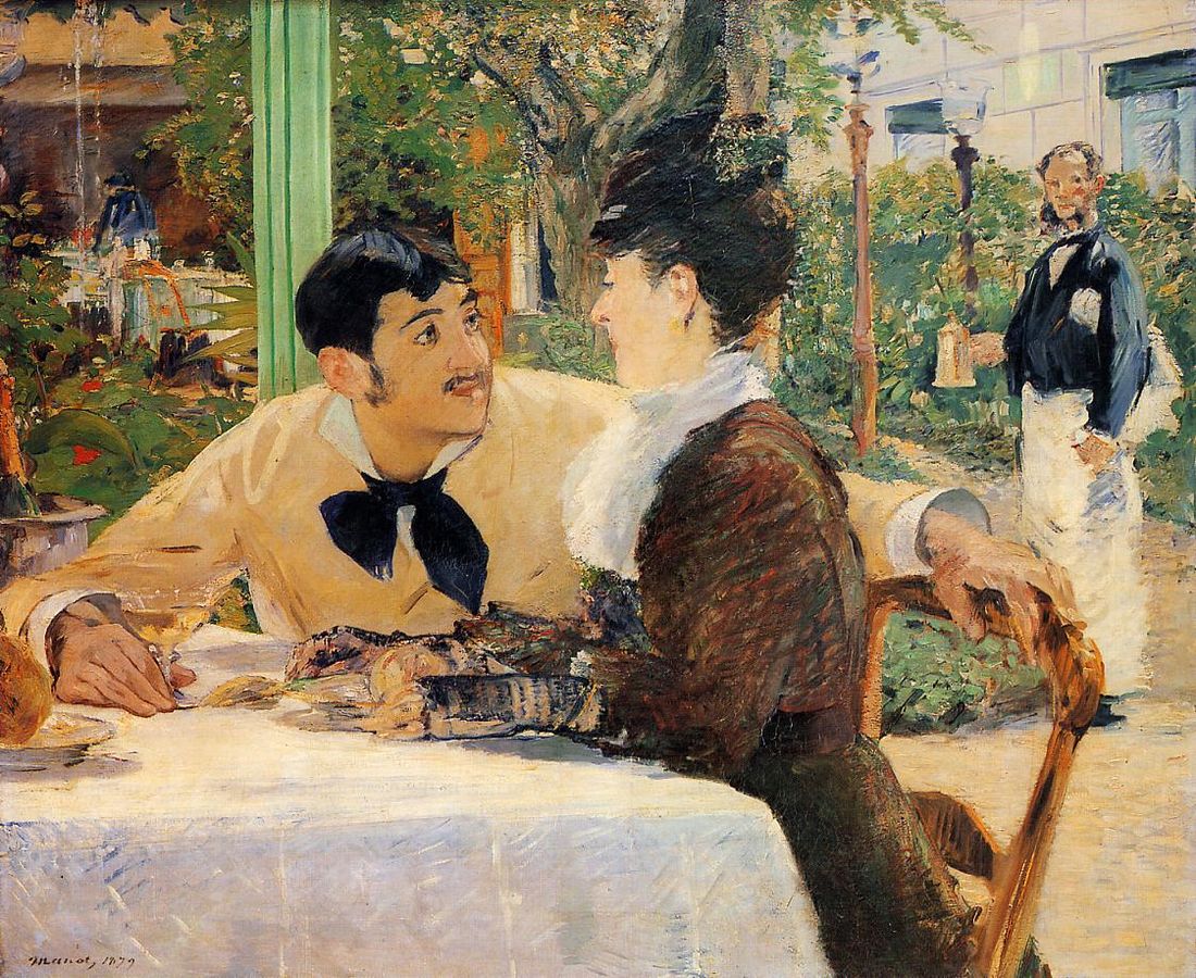 Pareja en el Père Lathuille