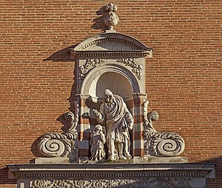 Saint Joseph et l'enfant Jésus sur la façade par Gervais Drouet 1658