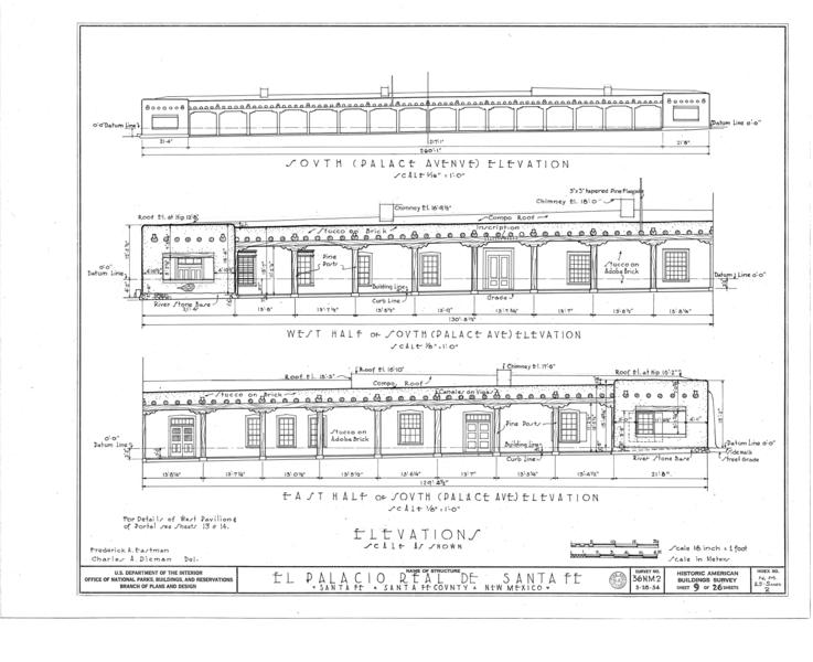 File:El Palacio Real de Santa Fe, Palace Avenue, Santa Fe, Santa Fe County, NM HABS NM,25-SANFE,2- (sheet 9 of 26).png