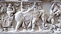 Scene on the Pashley Sarcophagus in the Fitzwilliam Museum in Cambridge.