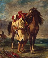 1855, Moroccan Saddles His Horse, Hermitage Museum