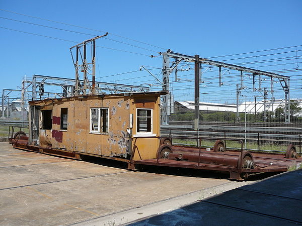 Disused traverser outside the former Eveleigh Carriage Workshops in Australia