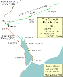 Exmouth branch railways in 1861 Exmouth branch 1861.gif