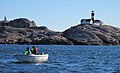 View of the lighthouse from the sea