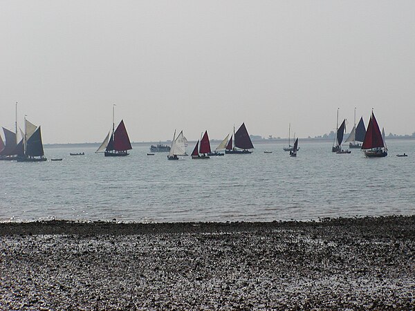 A group of fishing smacks off West Mersea