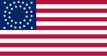 U.S. flag (35 stars). July 4, 1863.center>