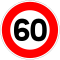 Limité à 60 km/h.