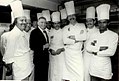 Frank Sinatra with the La Cuisine du Soleil cooks, Maksoud Plaza, 1981.jpg
