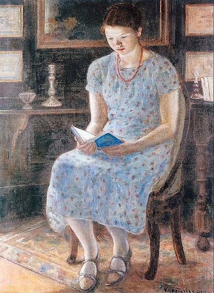 File:Frieseke Blue girl reading.jpg