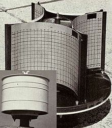 Ground Zero Indicator, showing the interior graticules (and the insert at bottom left shows the instrument mounted with its cover in place) GZI Composite.jpg