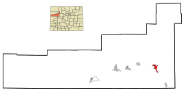 Garfield County Colorado Incorporated and Unincorporated areas Glenwood Springs Highlighted.svg