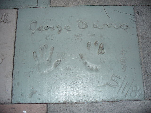 George Burns walk of fame handprints and footprints.JPG