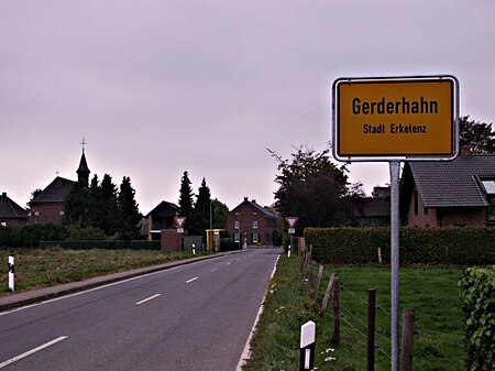 Gerderhahn ortsschild