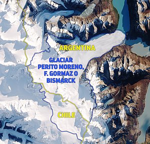 Karte von Perito-Moreno-Gletscher