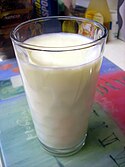 Glas s of milk on tablecloth.jpg