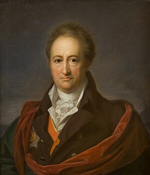 Goethe in 1808; portrait by Gerhard von Kügelgen