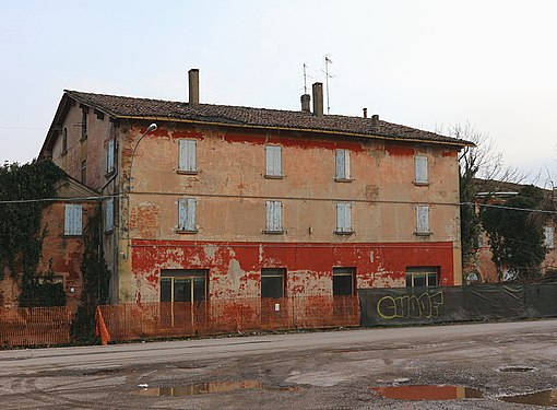 Closed shops in abandoned building in Granarolo - Bologna (Italy)