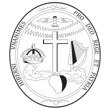 Great Seal of the Irish Catholic Confederation, 1642-52 Great seal of Irish Catholic Confederation.svg