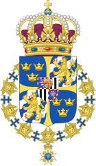 Грбот на Луиз како Кралицата на Шведска