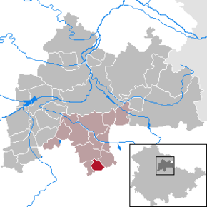 Poziția Großmölsen pe harta districtului Sömmerda