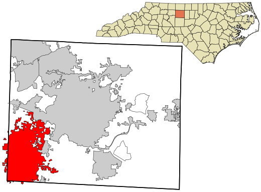 Location in Guilford County and the state of North Carolina.
