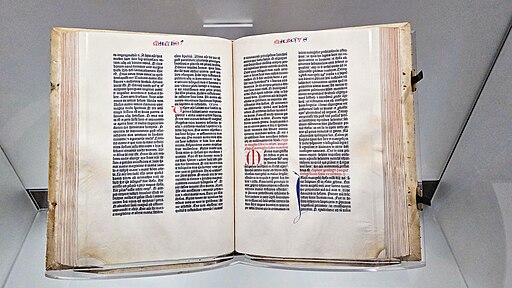 Gutenberg Bible on display at the U.S. Library of Congress