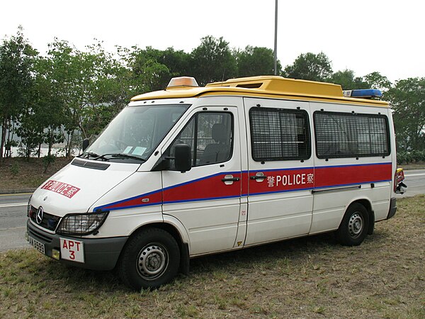 Police van with screen protector