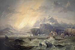 HMS Erebus and Terror in the Antarctic - John Carmichael