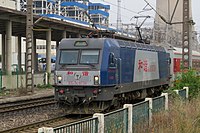 HXD3C-0738 at Yangsan Railway Station, Beijing, June 2017.