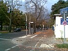 Niederneuendorfer Allee northwards from the corner of Werderstrasse