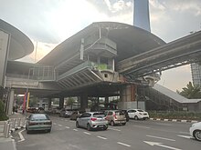 Hang Tuah station with Merdeka 118 seen in the background Hang Tuah Monorail Station outview (220121) 02.jpg