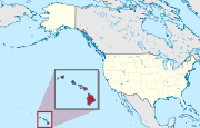 Hawaii sulla mappa degli Stati Uniti