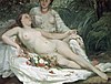 Hector Hanoteau y Gustave Courbet, 1858, Bañistas o dos mujeres desnudas.jpg