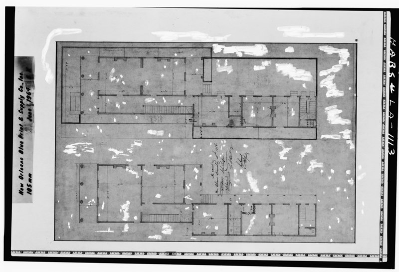 File:Historic American Buildings Survey PHOTOCOPY OF ARCHITECT's DRAWING- PLANS (1856 or 1857) - Lavinia C. Dabney House, 2265 Saint Charles Avenue, New Orleans, Orleans Parish, LA HABS LA,36-NEWOR,61-8.tif
