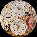 שעון מתקופת לוח השנה המהפכני בצרפת, שבו חולק היום בחלוקה עשרונית