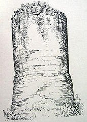 Der Steinerne Turm nach einer Zeichnung von Albert Ludorff um 1890.