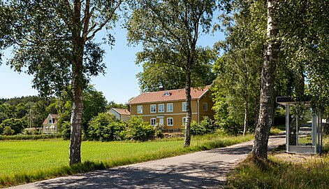 In Alsbäck by the bus stop