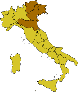 Italia nordorientale - Localizzazione