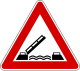 Italy draw bridge ahead sign.