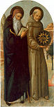 Jacopo Bellini (1396–1470): Remete Szent Antal és Sienai Szent Bernardin