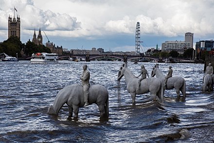 Rising Tide, River Thames, London UK
