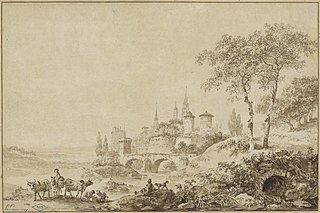 Shepherds in a Landscape before a Fortified Town
